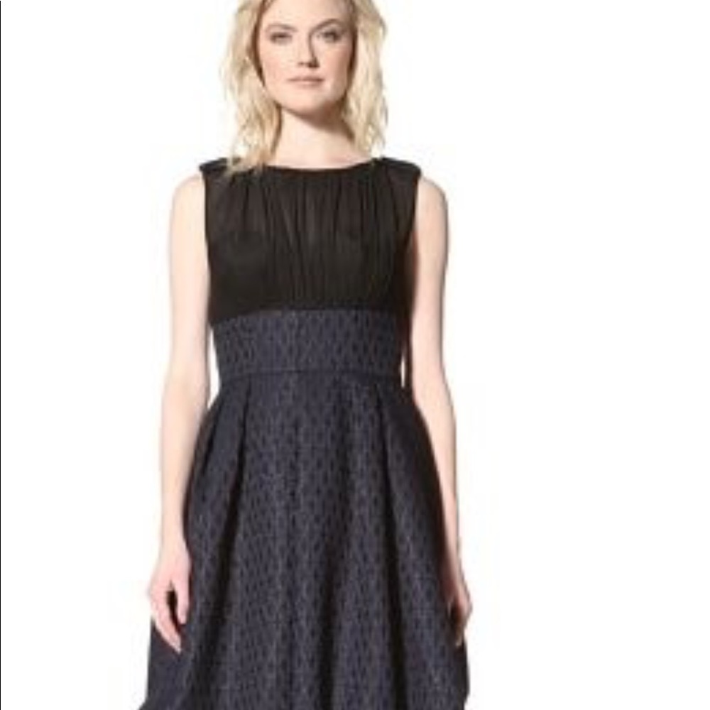 Black and navy dress